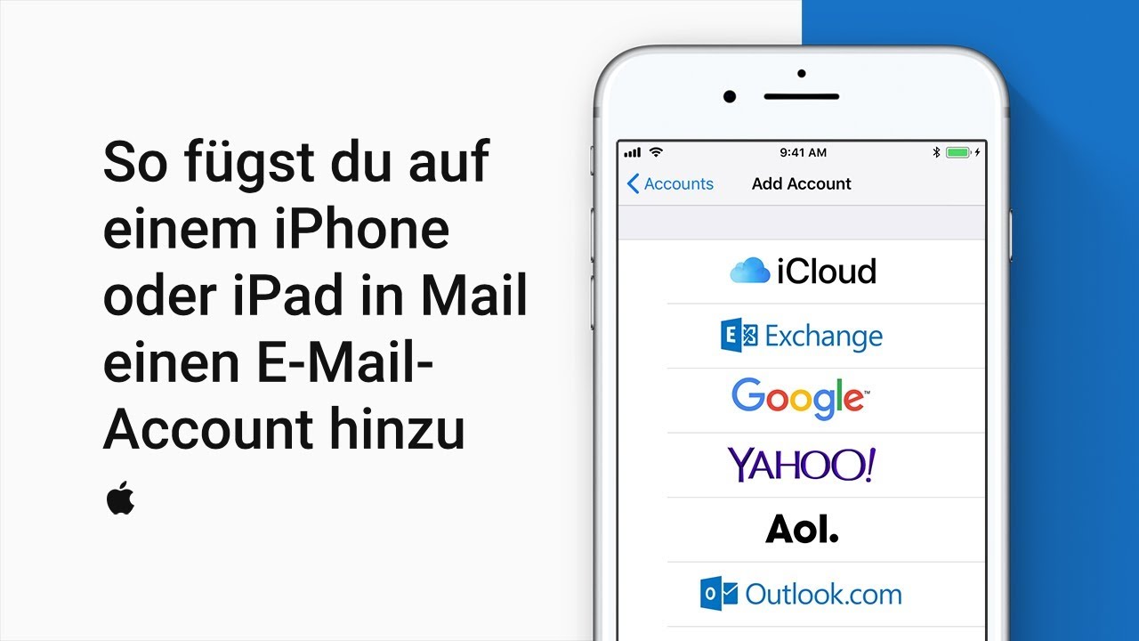 So fügst du auf einem iPhone oder iPad in Mail einen E-Mail-Account hinzu — Apple Support