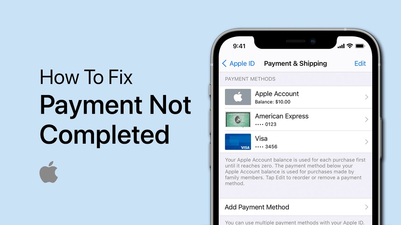 How To Fix Payment Not Completed App Store Error – iPhone