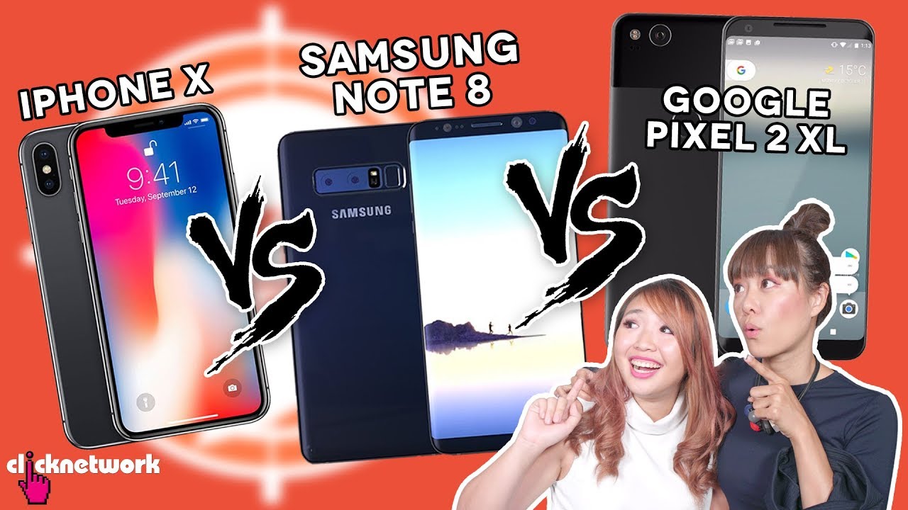 iPhone X vs Samsung Note 8 vs Google Pixel 2 XL – Which is the best? – Hype Hunt: EP31