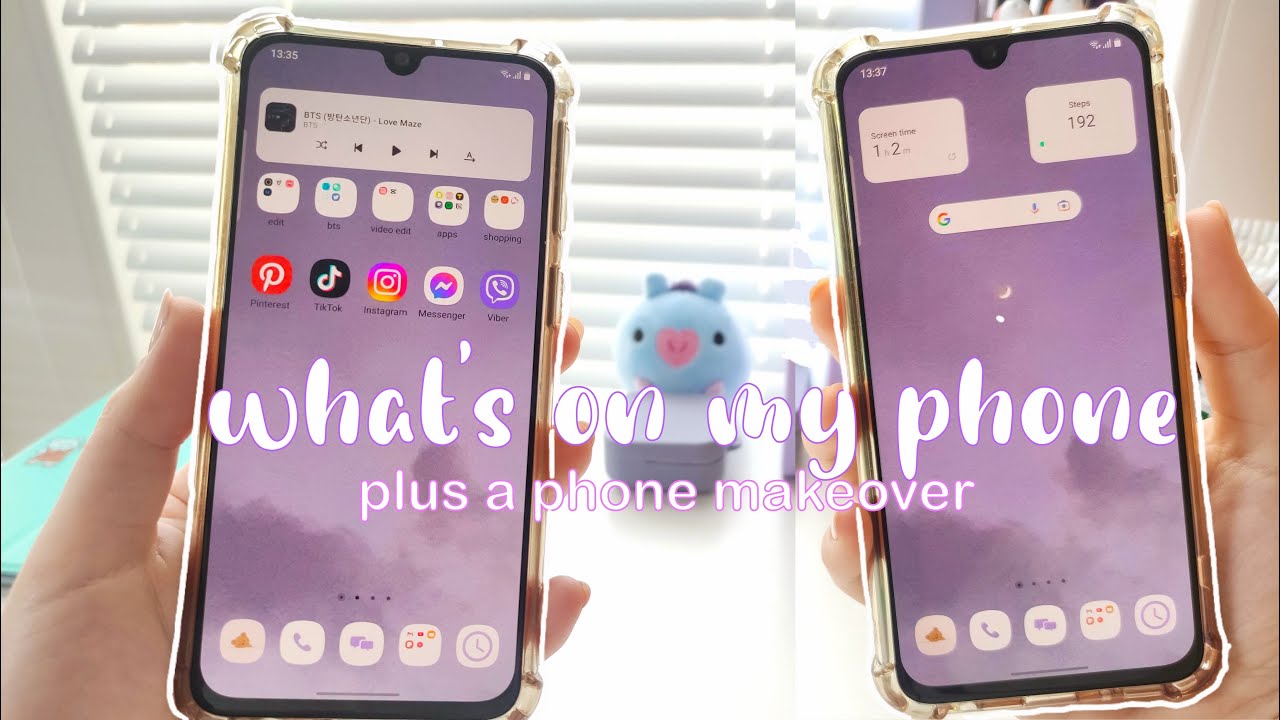 what’s on my phone & phone makeover | cute and simple | samsung galaxy