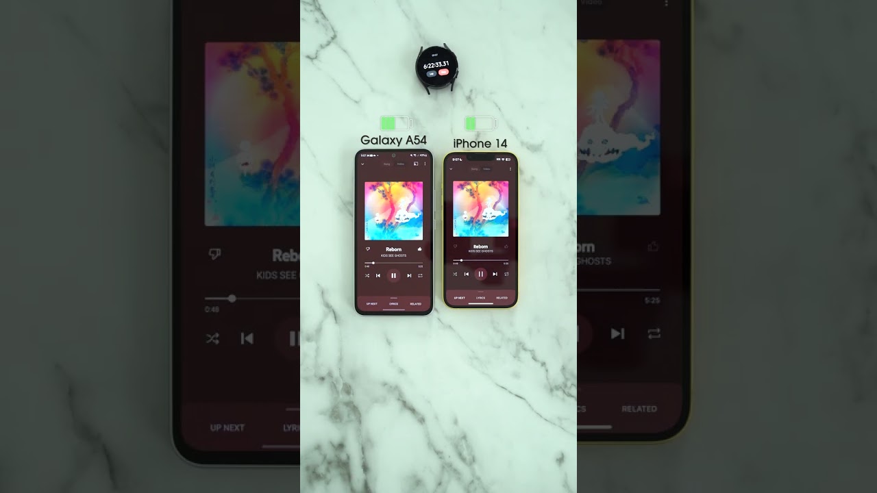 Samsung Galaxy A54 vs iPhone 14 Battery Test!🔋