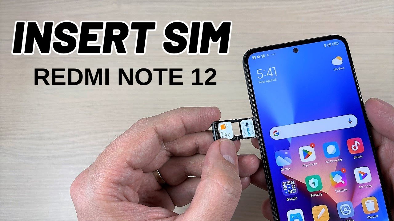 How to INSERT (dual) SIM CARD & Memory SD in XIAOMI Redmi Note 12 5G