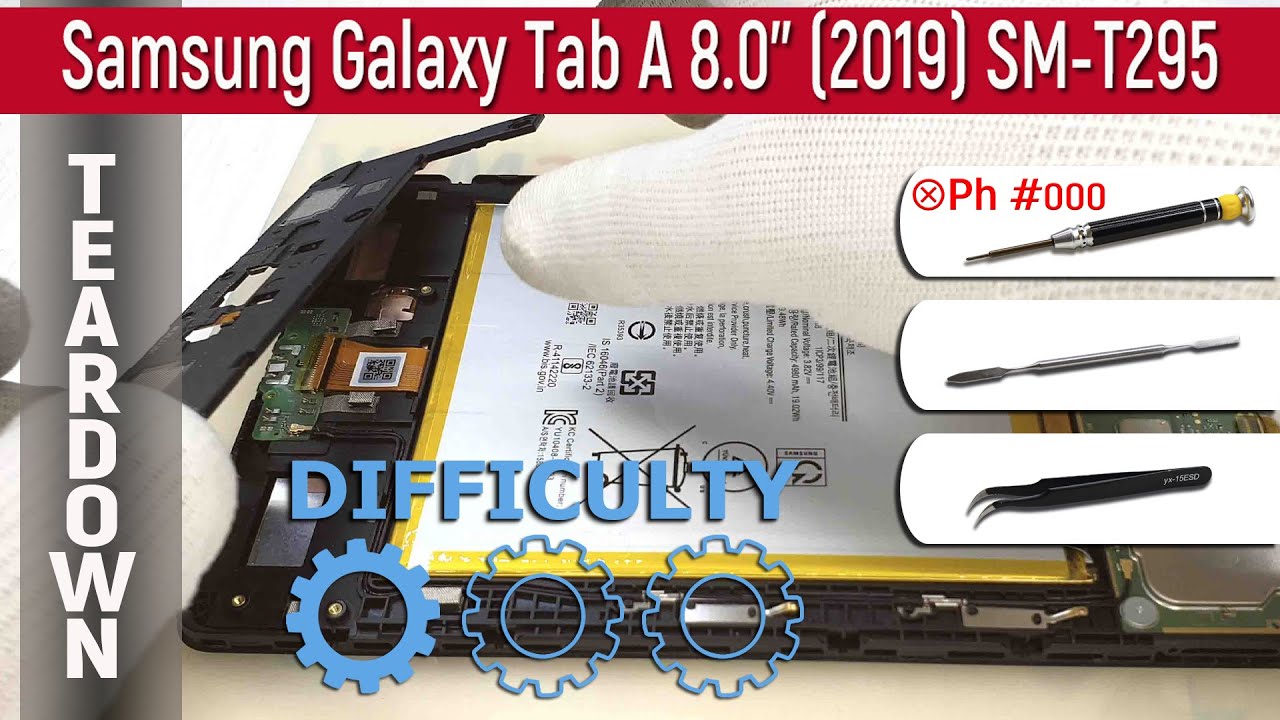 Samsung Galaxy Tab A 8.0” (2019) SM-T290/T295 📱 Teardown Take apart Tutorial