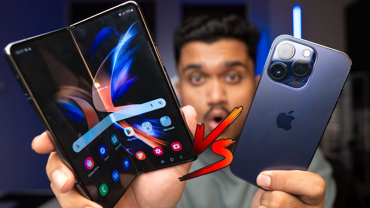 iPhone 14 Pro vs Samsung Fold 4 🔥 #shorts
