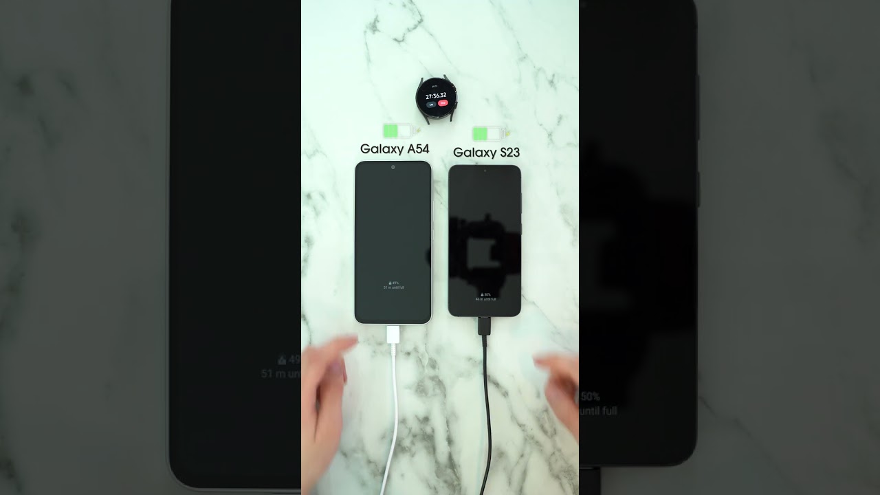 Samsung Galaxy A54 vs Galaxy S23 Charging Test🪫🔋